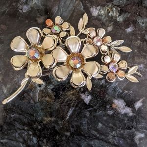 Vintage Coro Floral Brooch